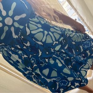 RHODE Blue and White Mini Dress